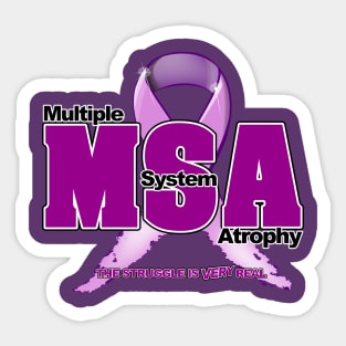 Multiple System Atrophy Awareness Ribbon (FightingMSA) Sticker